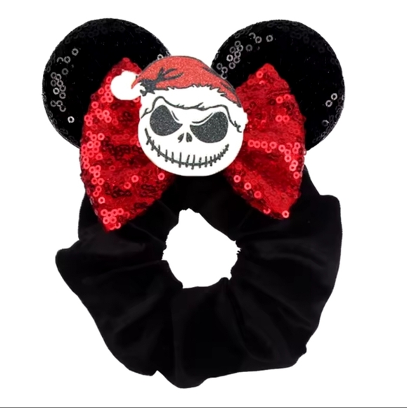 Jack Skelliton Mickey ears scruncy - Picture 2 of 2